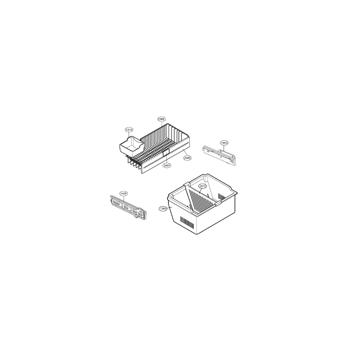 Freezer Diagram and Parts List for LFC23760SW 00 LG Refrigerator