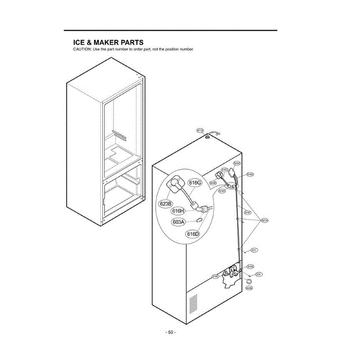 Section 3 Diagram and Parts List for LFX25971SB AWBCLGA LG Refrigerator