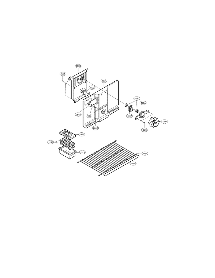 Freezer Parts Diagram and Parts List for LRTN22310BQ  LG Refrigerator