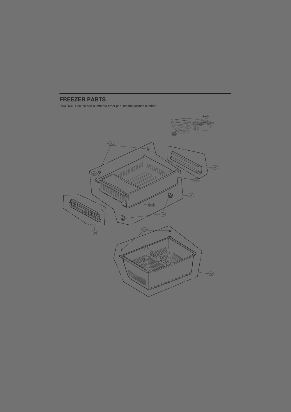 Freezer Parts Diagram and Parts List for GR-F298NLSM APZCNA0 LG Refrigerator