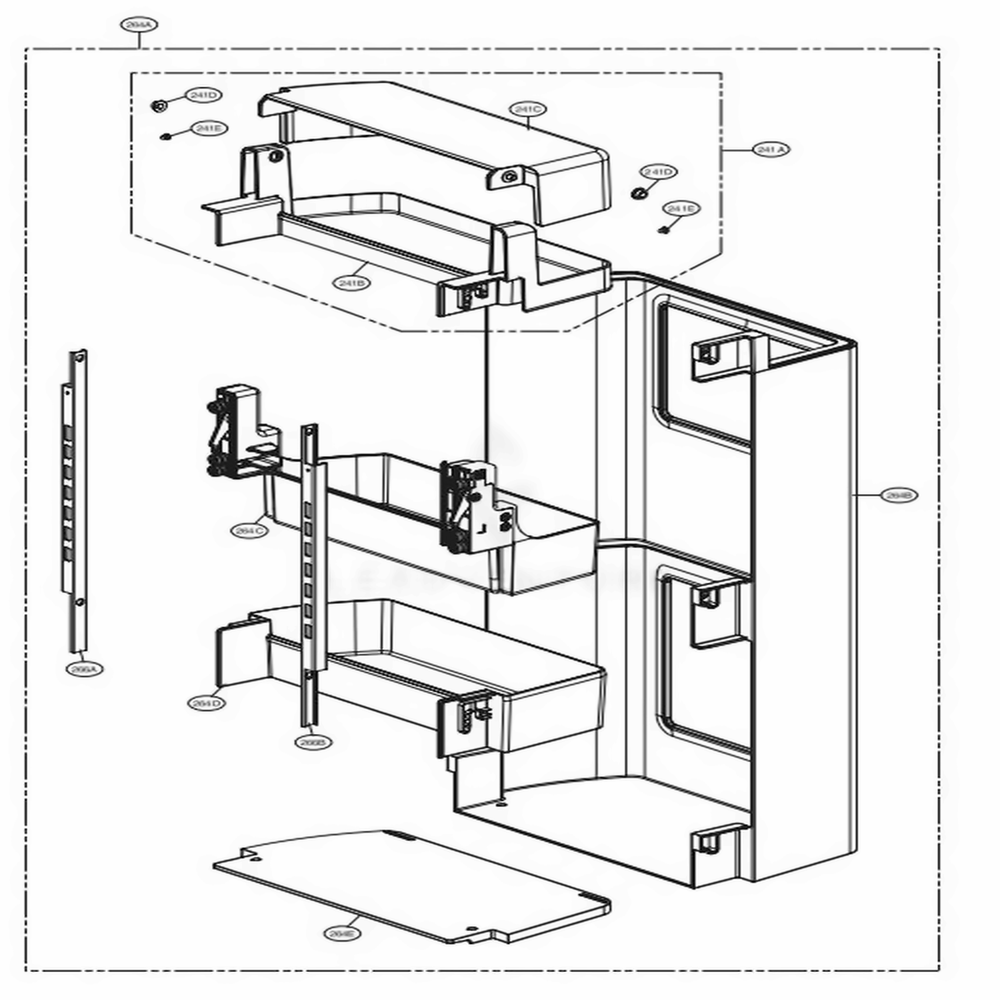 R-Room Home Bar Diagram and Parts List for GF5D906SL ASTRGAP LG Refrigerator