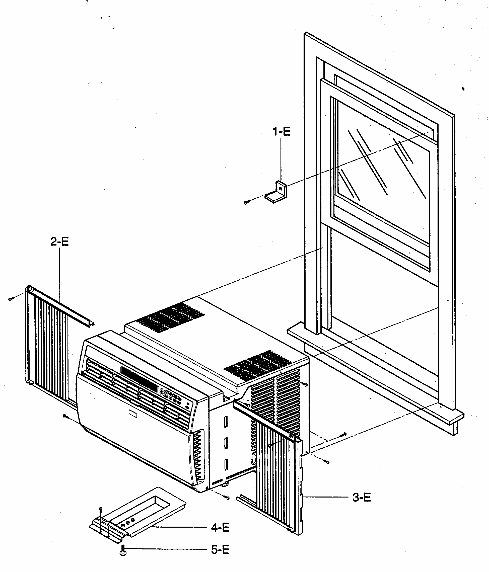 Installation Kit Assy Diagram and Parts List for 58074109400  Kenmore Air Conditioner