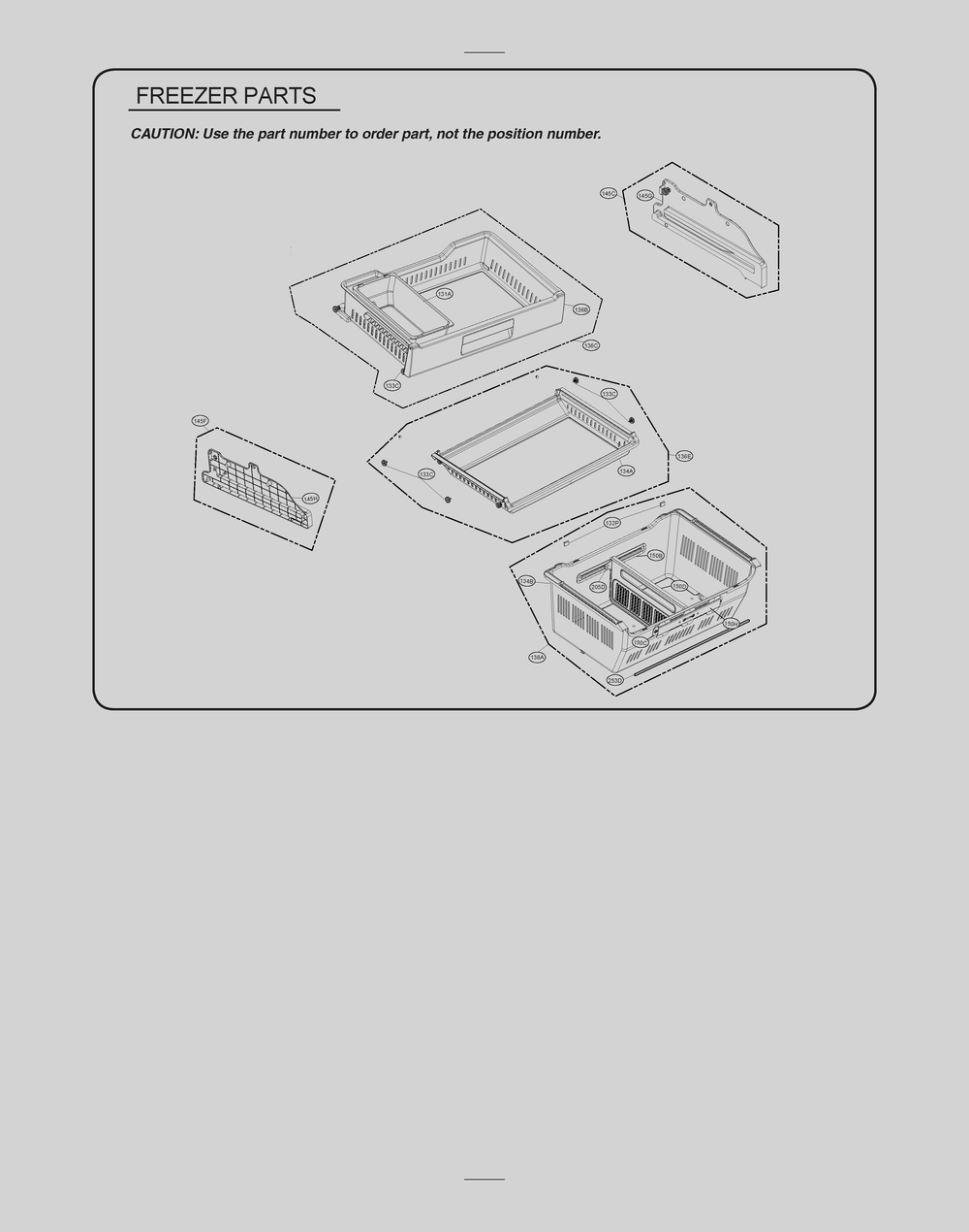 Freezer Parts Diagram and Parts List for GR-L298LSXM ASTCSE0 LG Refrigerator