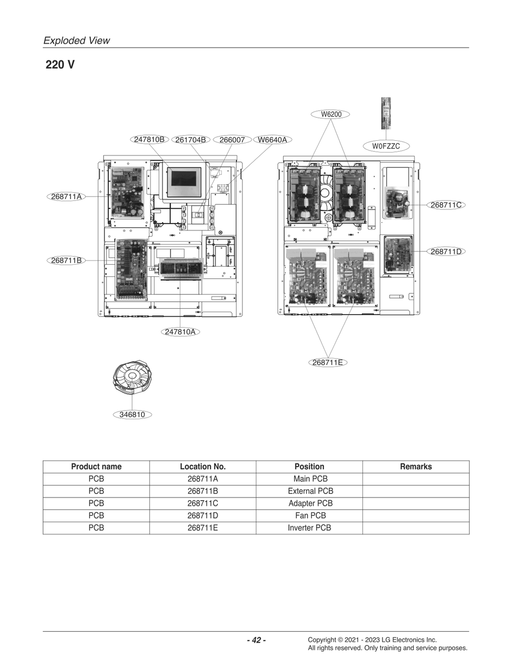 Diagram 7 Diagram and Parts List for ACHH040VBAB ABEAAAU LG Air Conditioner