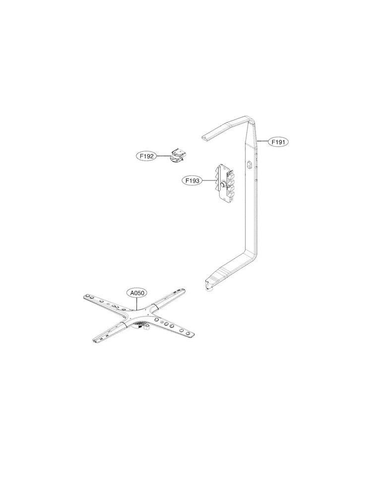 Water Guide Parts Diagram and Parts List for LDF5545ST 00 LG Dishwasher