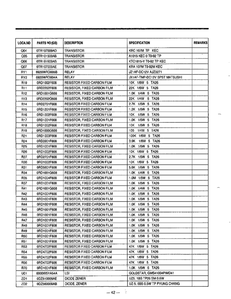 Parts List Page 2 Diagram and Parts List for MA-870MW  LG Microwave
