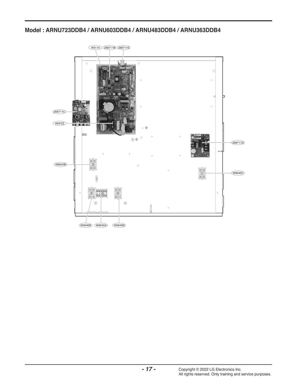 Diagram 2 Diagram and Parts List for ARNU363DDB4 ENCXLUS LG Air Conditioner