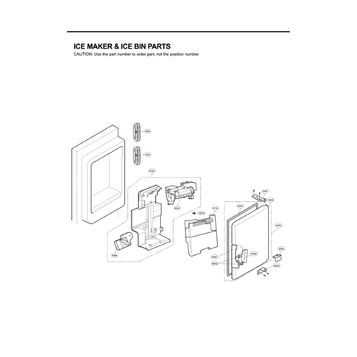 Ice Maker Diagram and Parts List for LFX31925ST 05 LG Refrigerator