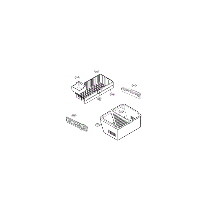Freezer Diagram and Parts List for LFC20760ST 00 LG Refrigerator