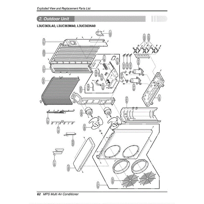 Section 2 Diagram and Parts List for LM360CE AMBAEUS LG Air Conditioner