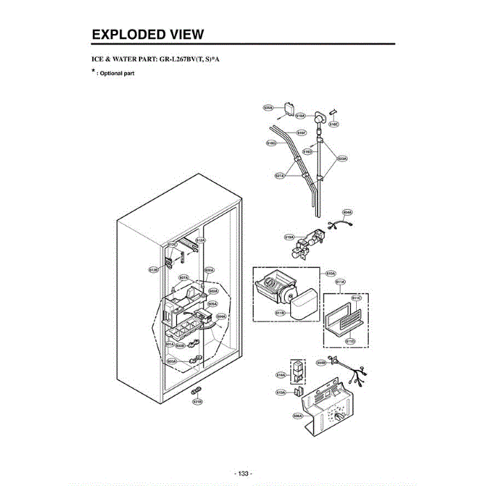 Section 3 Diagram and Parts List for LRSC26940TT ATICLGA LG Refrigerator