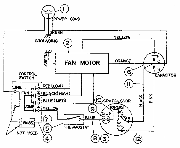 Circuit Diagram Diagram and Parts List for GA-122A  LG Air Conditioner