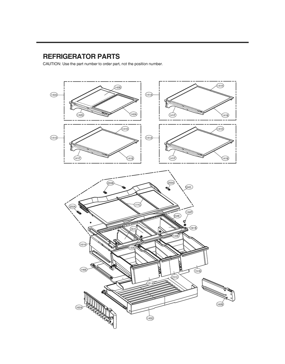 Refrigerator Parts Diagram and Parts List for GR-L318LSJM ASTCNA1 LG Refrigerator