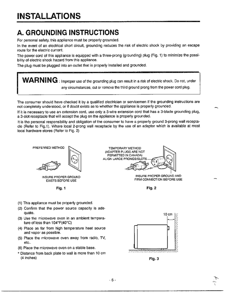 Installations Diagram and Parts List for MA-682M  LG Microwave