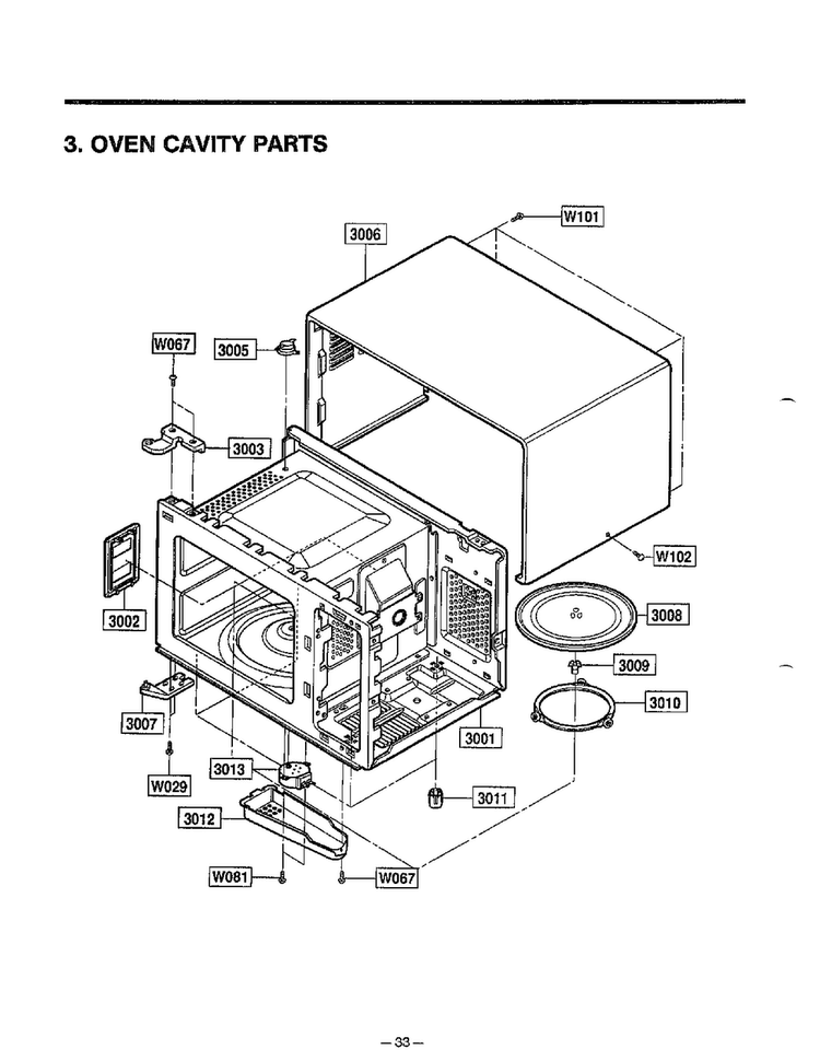 Complete Microwave Page 4 Diagram and Parts List for MA-1164M  LG Microwave