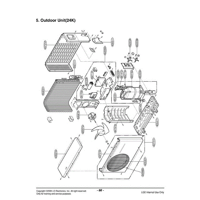 Section 2 Diagram and Parts List for HMH024KD1 ASI6ICT LG Air Conditioner
