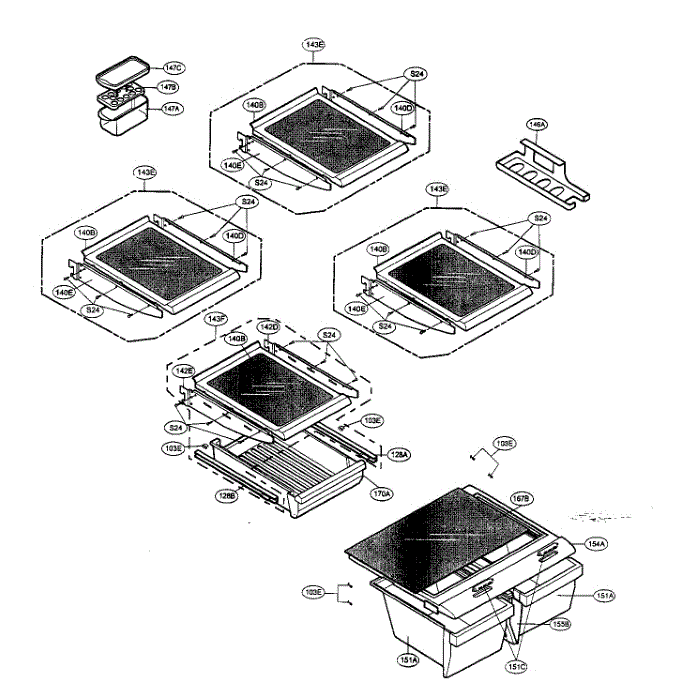 Refrigerator Diagram and Parts List for LFC22740SB  LG Refrigerator