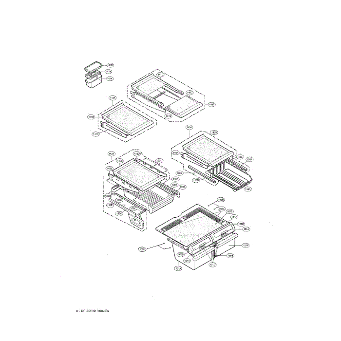 Refrigerator Diagram and Parts List for LRFD22850ST  LG Refrigerator