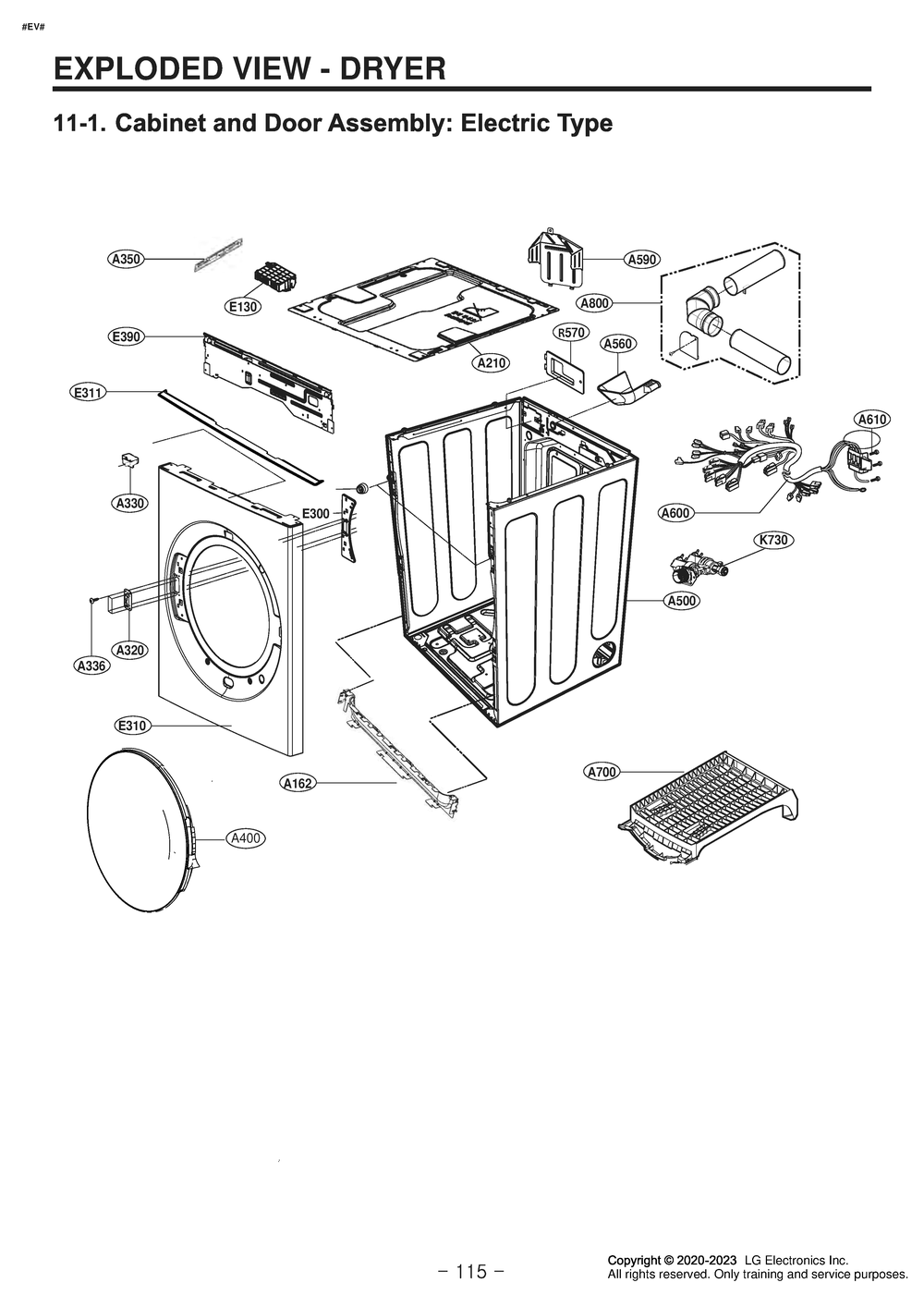 Diagram 2 Diagram and Parts List for W3S1CVU2EVS ABLEUUS LG Washer
