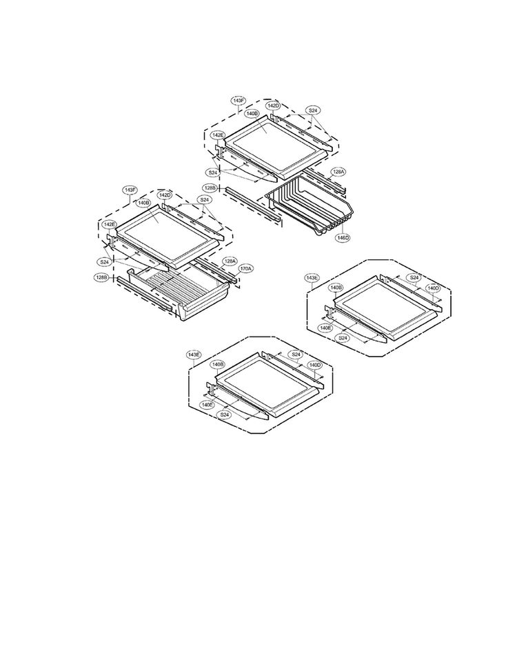 Refrigerator Parts Diagram and Parts List for LRDN20724SB  LG Refrigerator