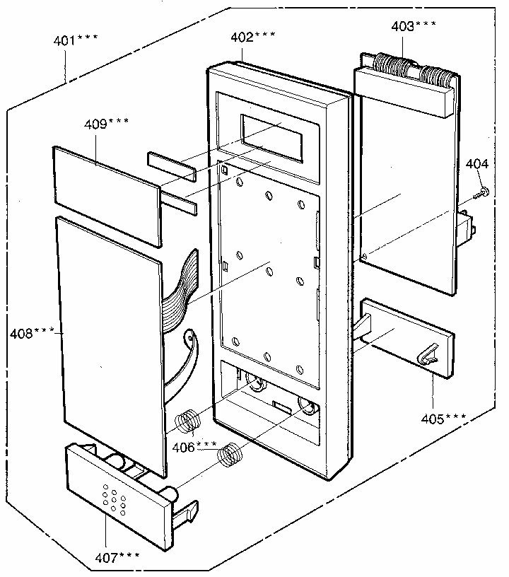 Control Panel Diagram and Parts List for 7218922281  Kenmore Microwave
