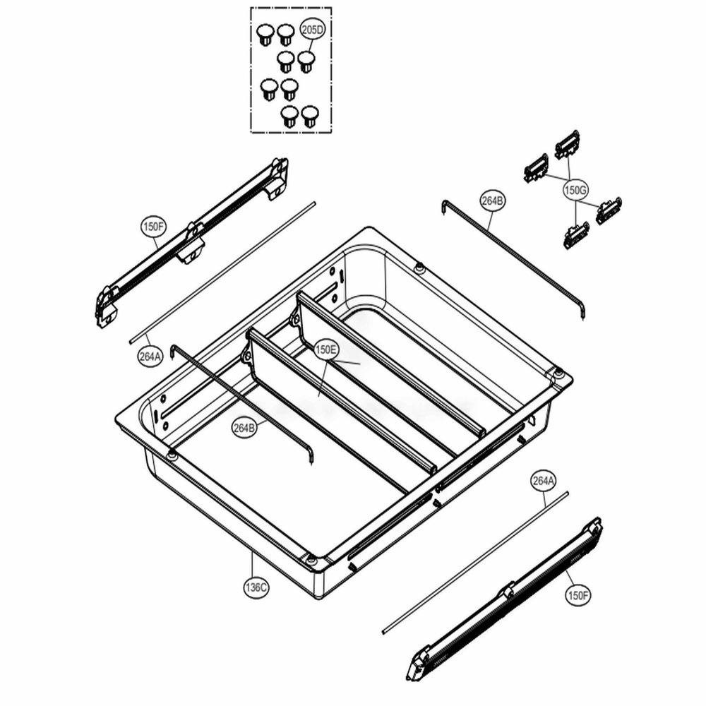 Customchill Parts Diagram and Parts List for 72483 ASTCSE0 LG Refrigerator