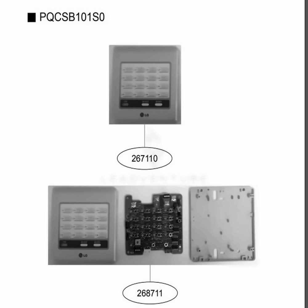 Main Diagram and Parts List for PQCSB101S0 ENCXLEU LG Air Conditioner