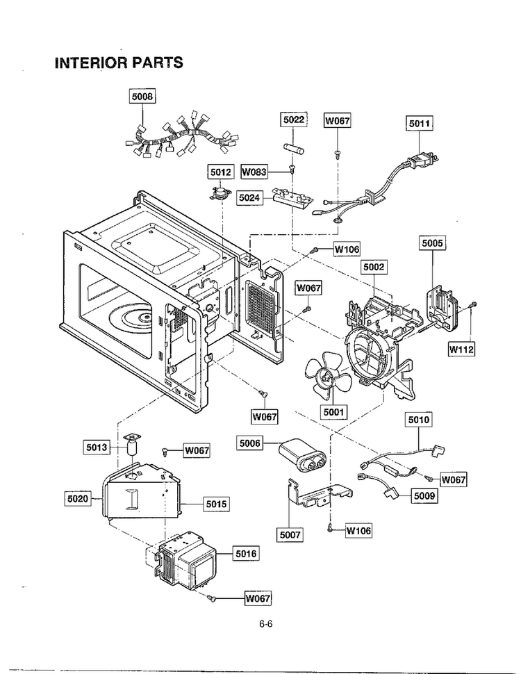 Microwave Complete Page 6 Diagram and Parts List for MA-972MW  LG Microwave
