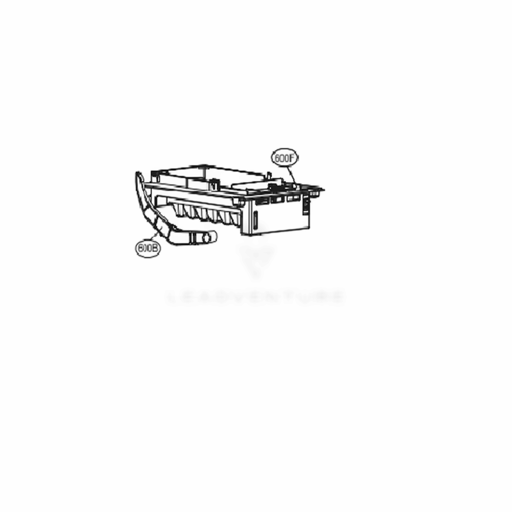 Ice Maker And Ice Bin Parts Diagram and Parts List for 74102 ASWCSE0 LG Refrigerator