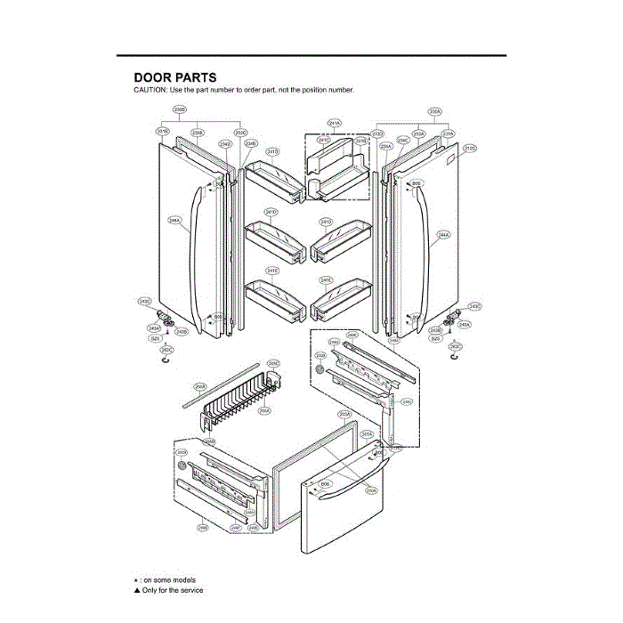 Section 1 Diagram and Parts List for LFC25770ST AST1LGA LG Refrigerator