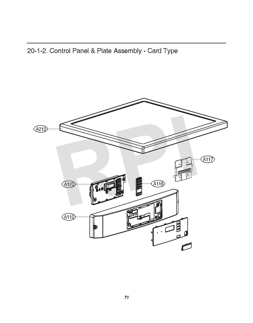Diagram 1 Diagram and Parts List for GDL1329CED7  LG Dryer