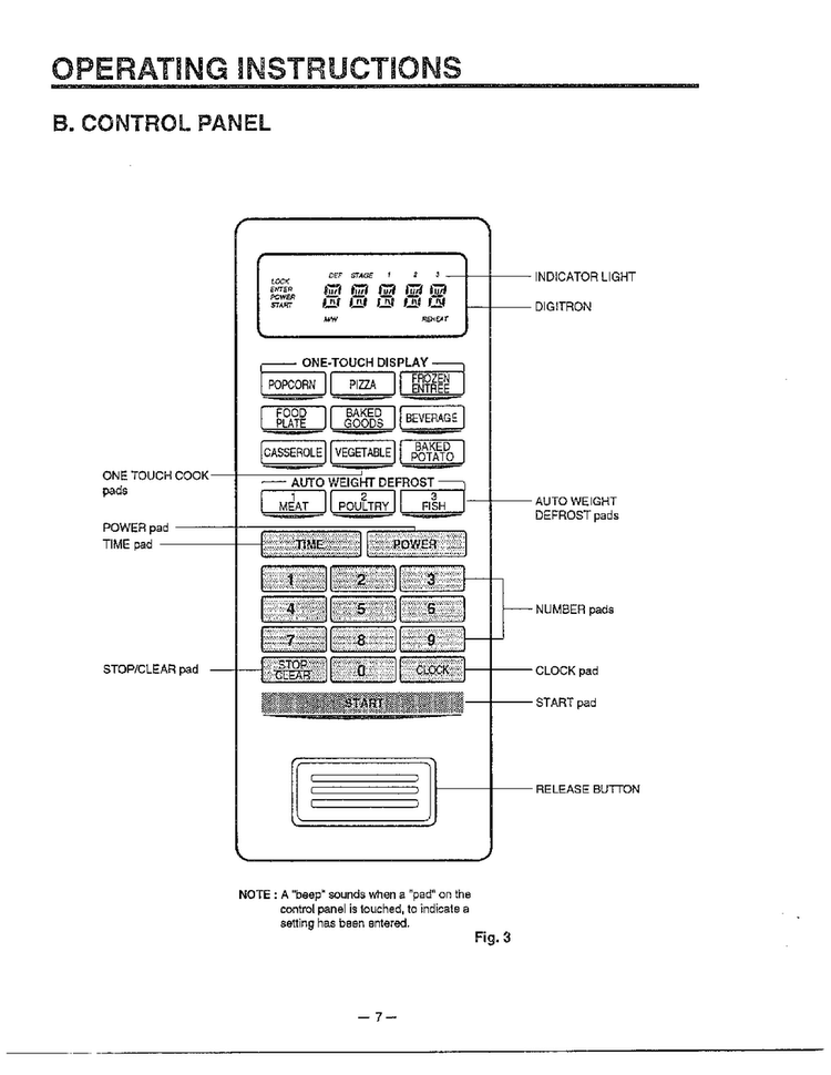 Operating Instructions Page 2 Diagram and Parts List for MA-1554M  LG Microwave