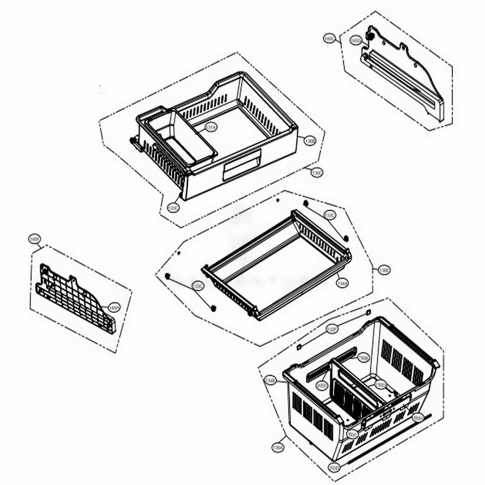 Freezer Parts Diagram and Parts List for 72379 AWBCSE2 LG Refrigerator