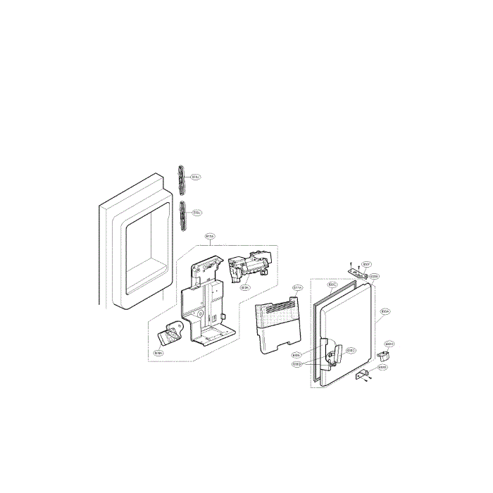 Ice Bank Diagram and Parts List for LFX21976ST 00 LG Refrigerator