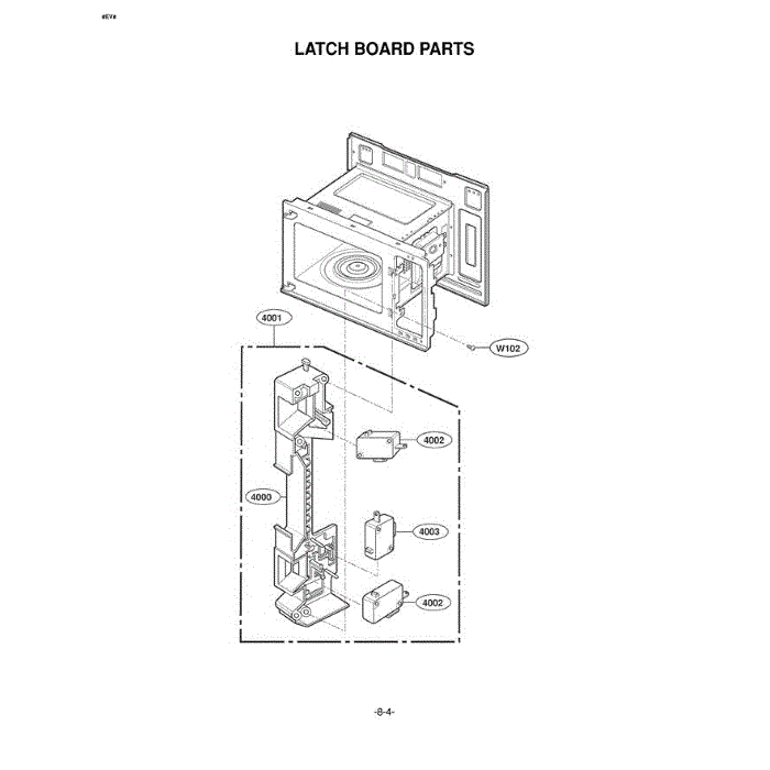 Section 1 Diagram and Parts List for LMV1314B AB1ELGA LG Microwave Oven Combo
