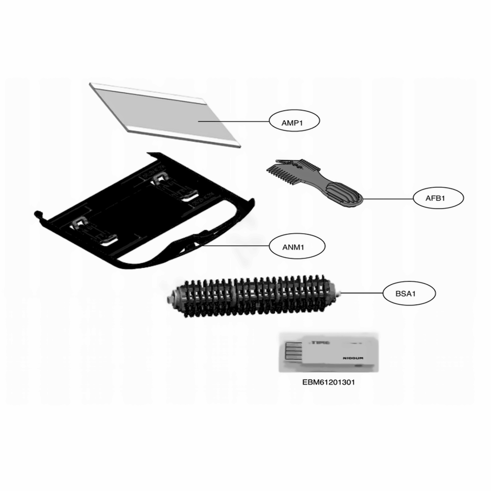 Accessory Assembly Diagram and Parts List for VR6270LVMB ARDQGPA LG Canister Vacuum