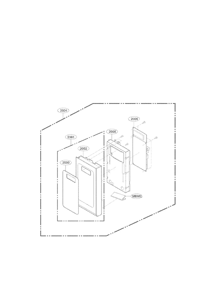 Controller Parts Diagram and Parts List for LMV1814SB  LG Microwave