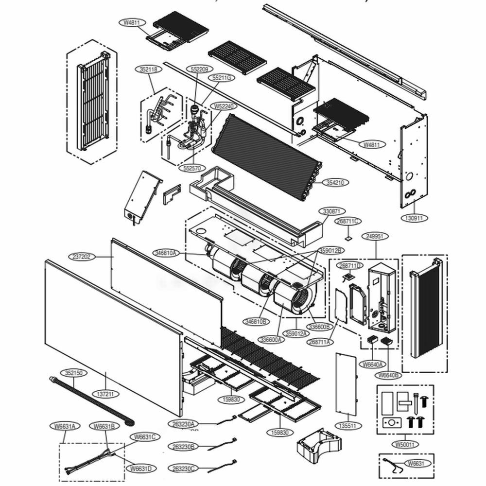 Main Diagram and Parts List for ARNU073CEU4 ANWALUS LG Air Conditioner