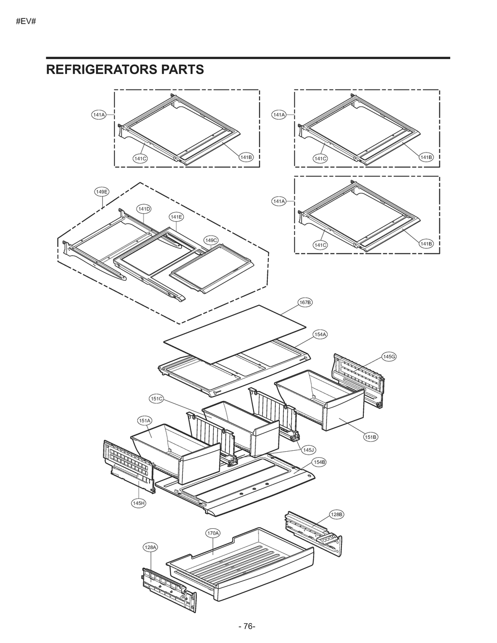 Refrigerators Parts Diagram and Parts List for GM-L268NQJP ASWCNA1 LG Refrigerator