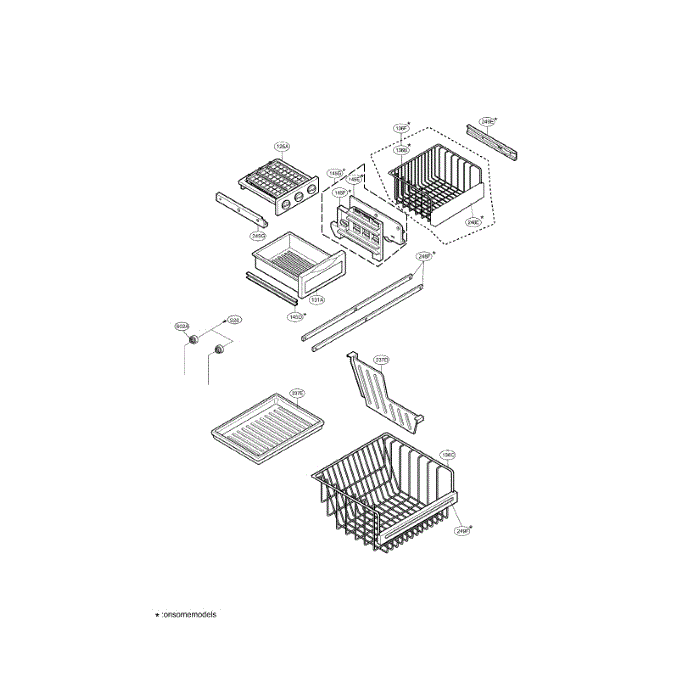 Freezer Diagram and Parts List for LRBN20520WW  LG Refrigerator