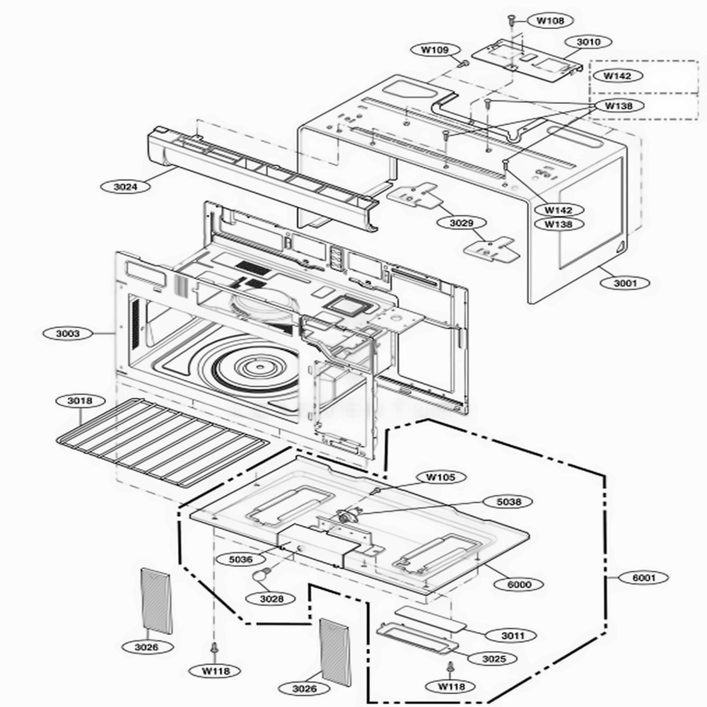 Oven Civity Parts Diagram and Parts List for 85032 CWHESEA LG Wall Oven