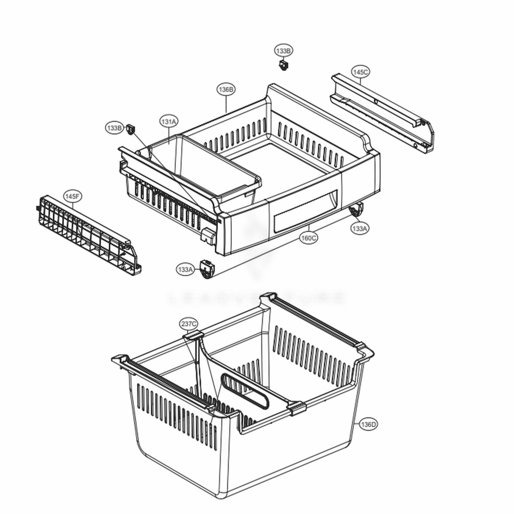Freezer Parts Diagram and Parts List for 79442 ASWCSE1 LG Refrigerator