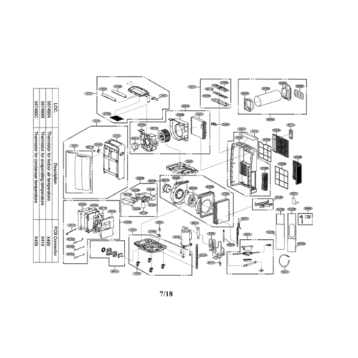 Air Conditioner Diagram and Parts List for LP1417SHR 00 LG Air Conditioner