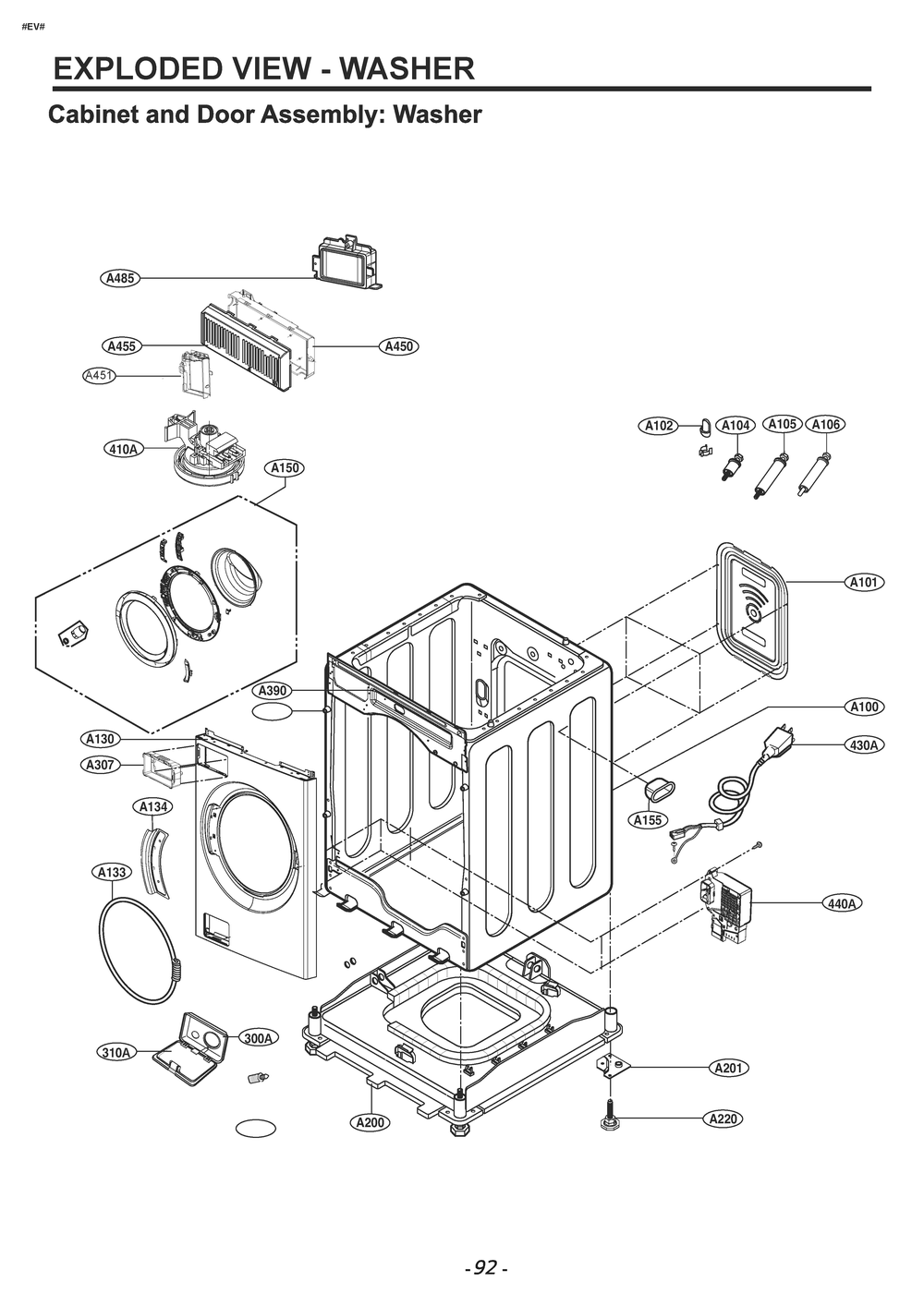 Diagram 6 Diagram and Parts List for W3S1CVK2EHM ABLEEUS LG Washer