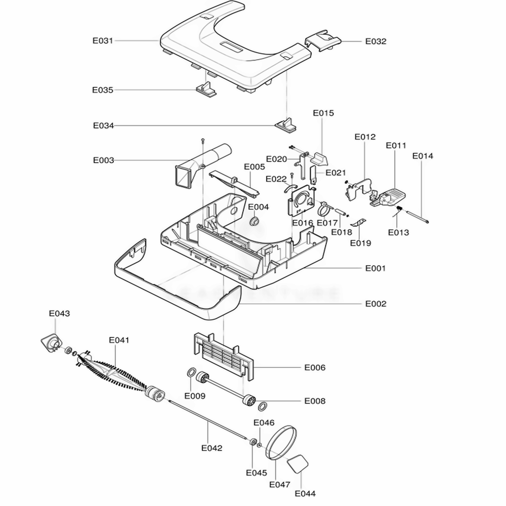 Main 2 Diagram and Parts List for 33189 ARUESRS LG Canister Vacuum