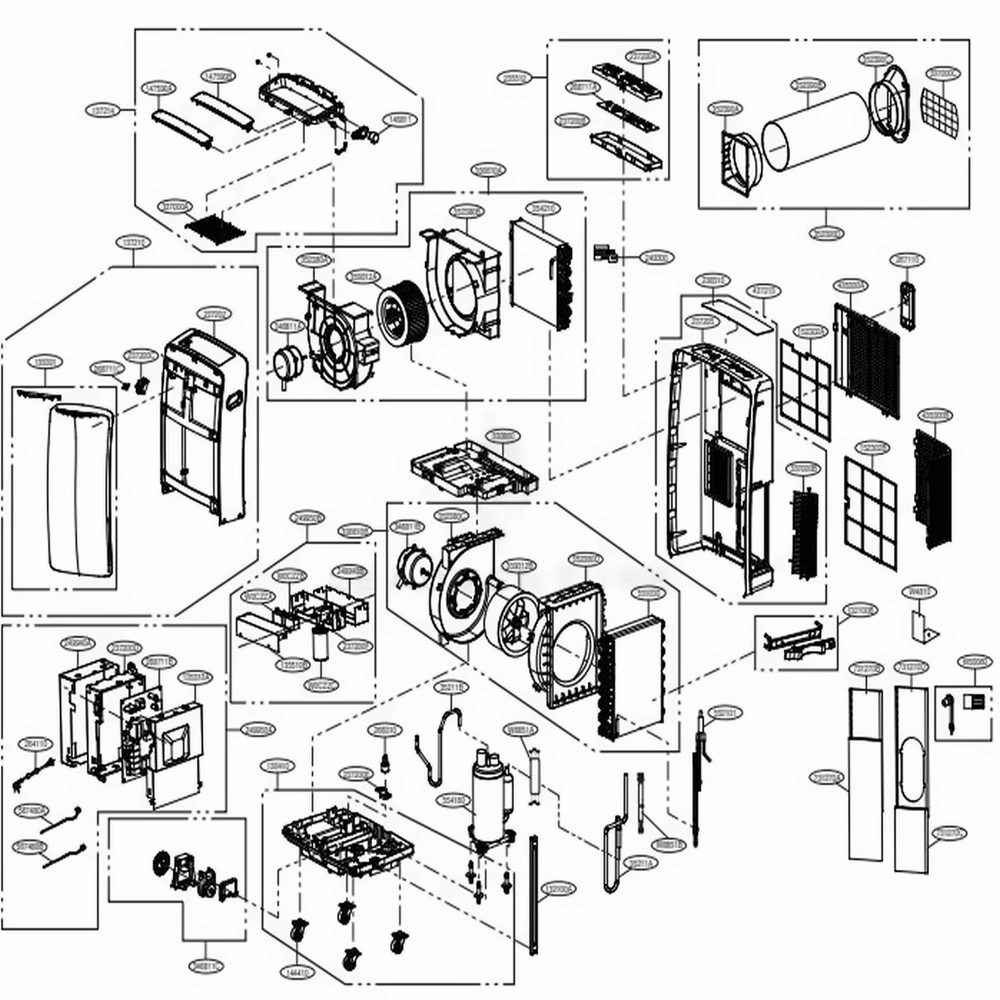 Main Diagram and Parts List for LP1417GSR AGRAUSB LG Air Conditioner