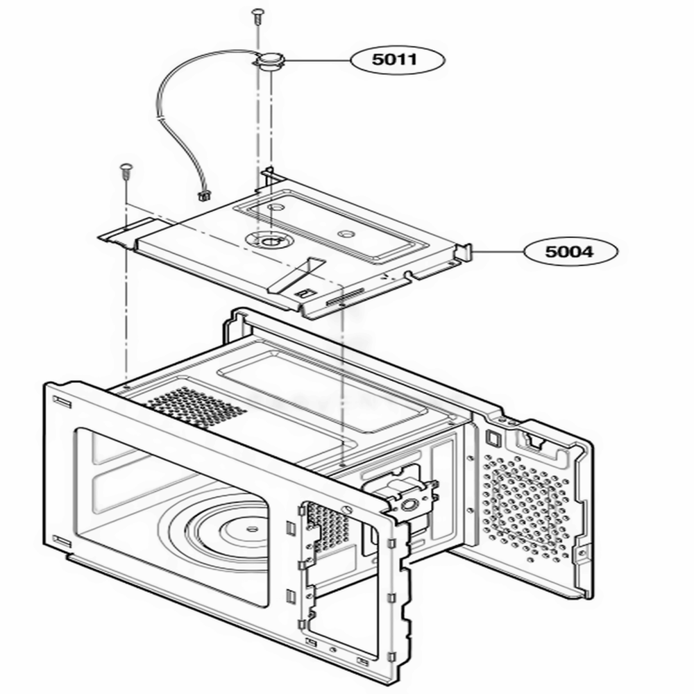 Sensor Parts Diagram and Parts List for AMC7159TAB AB1EAMA LG Wall Oven