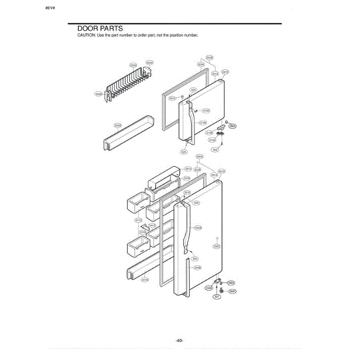 Section 8 Diagram and Parts List for 73959 AWBCSEA LG Refrigerator