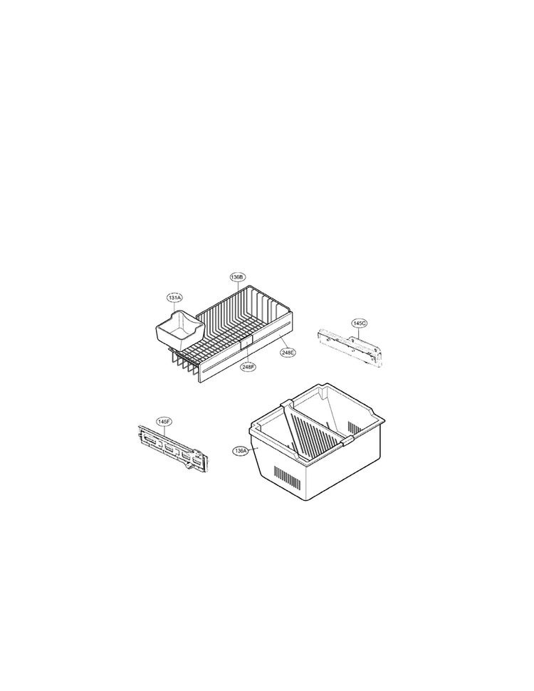 Freezer Parts Diagram and Parts List for LDC22720TT 02 LG Refrigerator