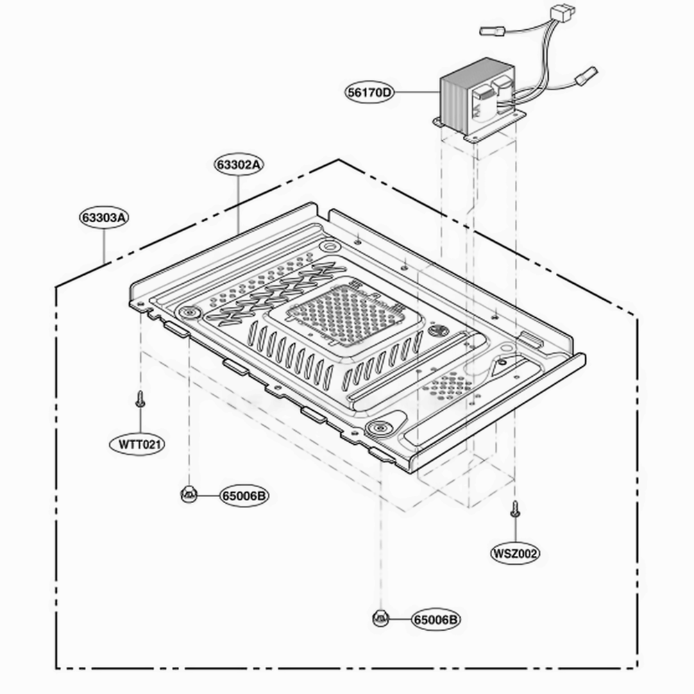 Base Plate Parts Diagram and Parts List for MA748B01 CB2EGSE LG Range